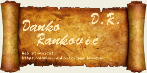 Danko Ranković vizit kartica